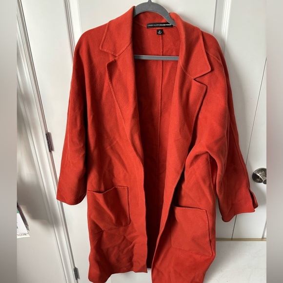 Ellen Tracy | 100% Wool Burnt Orange Sweater/Jacket | Size 12 - Picture 2 of 10